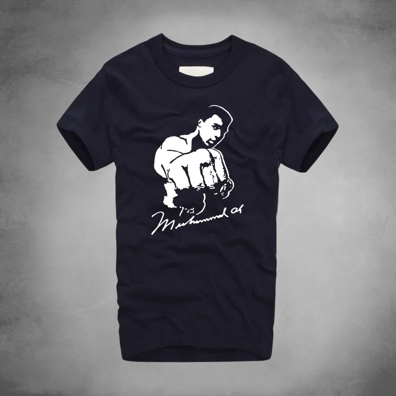 Мужские футболки для фитнеса Muhammad ALI новые летние забавные повседневные с
