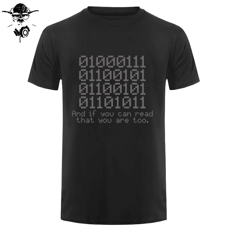 0100 бинарная футболка код Geek Nerd Tech Computing слоган подарок Забавный подарок 123t модные мужские футболки с круглым вырезом футболки