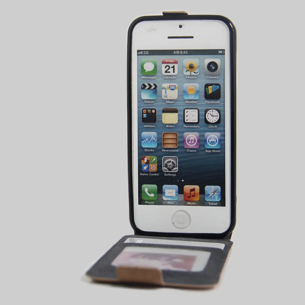 Чехол для Apple iPhone 5 кожаный чехол с магнитной адсорбцией откидной защитный