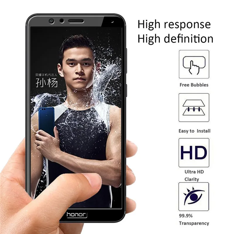 

Full Cover Protective Glass Film for Huawei Honor 9 lite Honor 9 8 lite Honor 7X Tempered Glass Screen Protector 2.5D 9H Premium