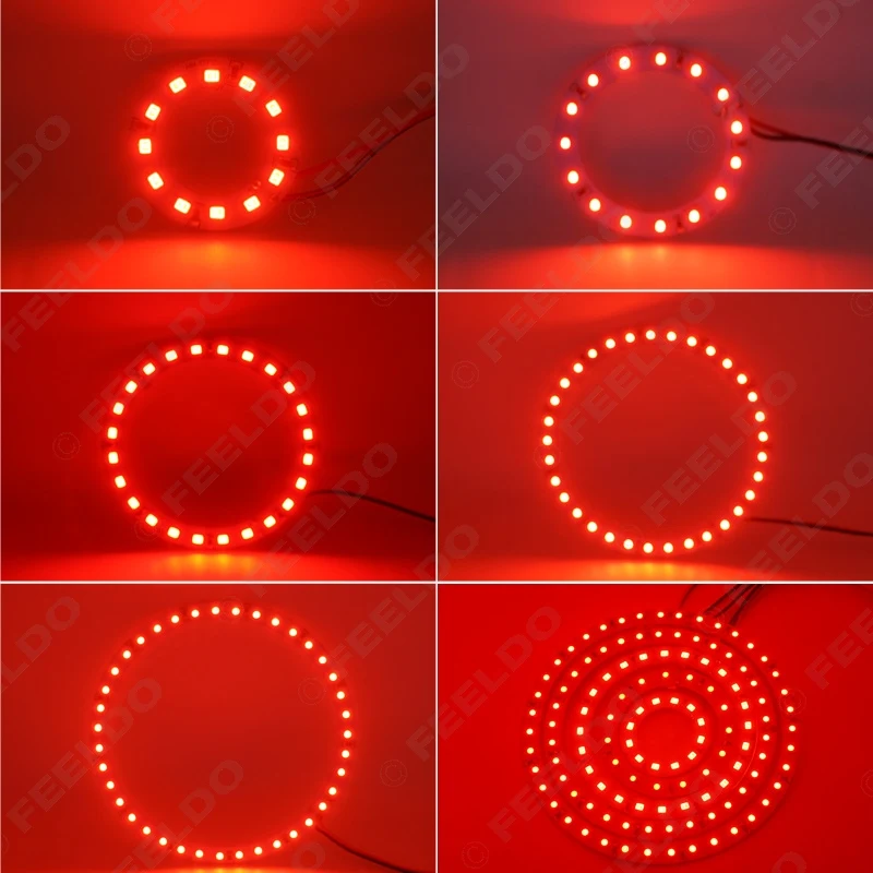FEELDO 2 шт./лот 60 мм автомобильные ангельские глазки 1210/3528 15SMD светодиодные фары Halo