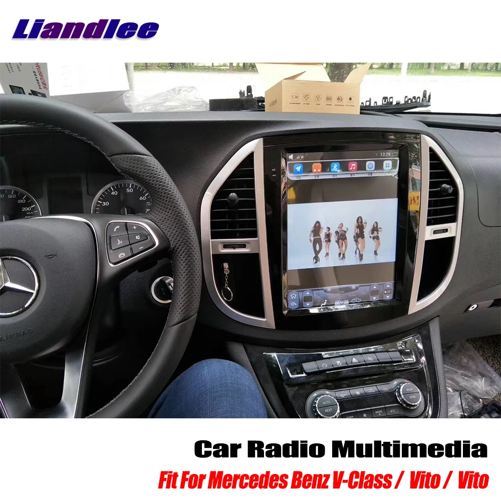 Liandlee 12,1 дюймов стиль Android автомобильный Радио плеер для Mercedes Benz v-класс/Vito/Metris~ gps Navi карты нет DVD