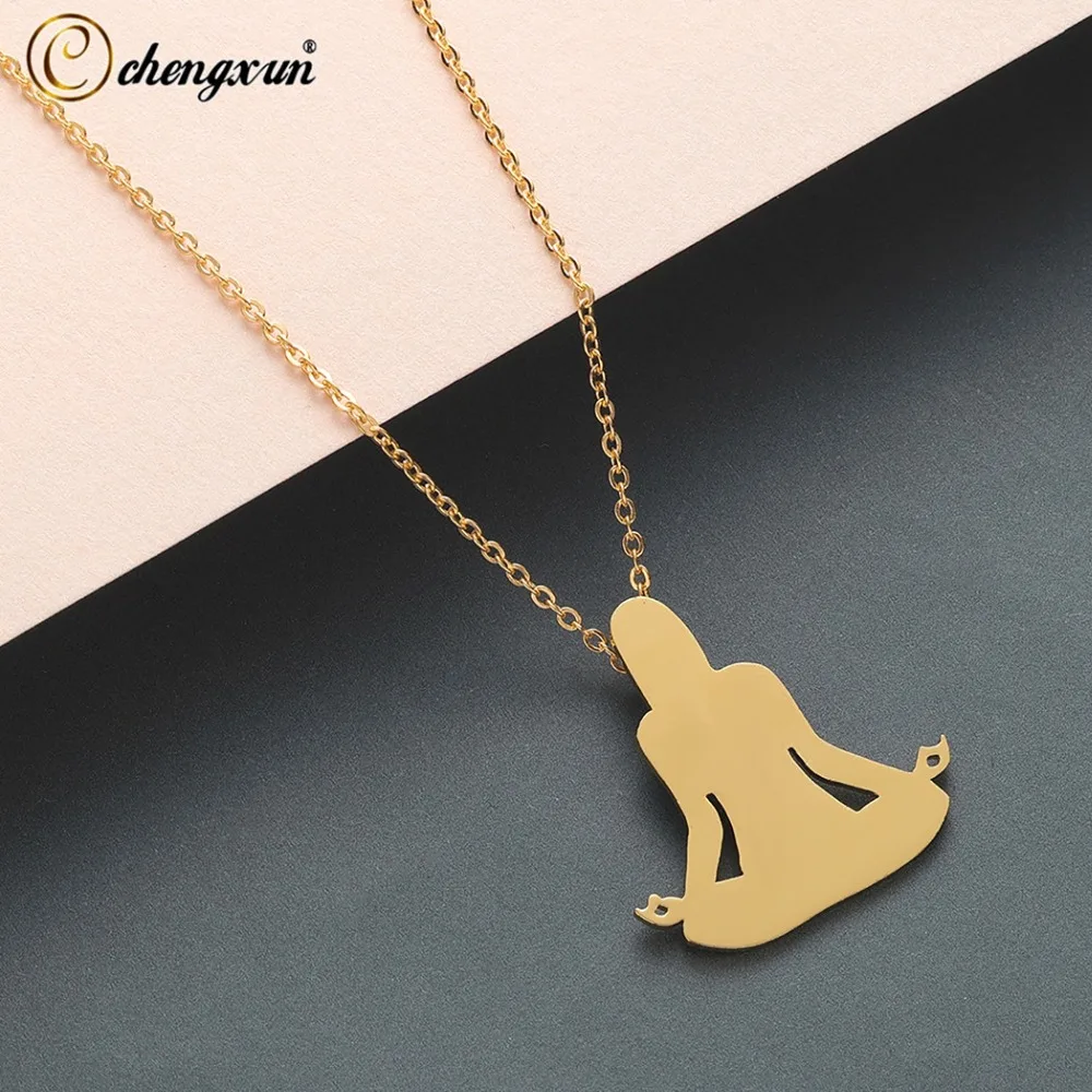 CHENGXUN медитация Йога ум Блуждающие подвески для женщин девушек из нержавеющей