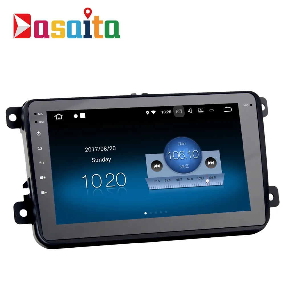 Dasaita 8 дюймов Android 1 Автомобильный gps плеер Navi для Фольксваген Гольф 5 6 Polo Passat Tiguan Jetta