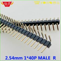 2,0 мм Шаг 1X40P 40PIN разъем однорядные разъемы вертикальный штыревой разъём SMT выдерживает высокие температуры позолоченные
