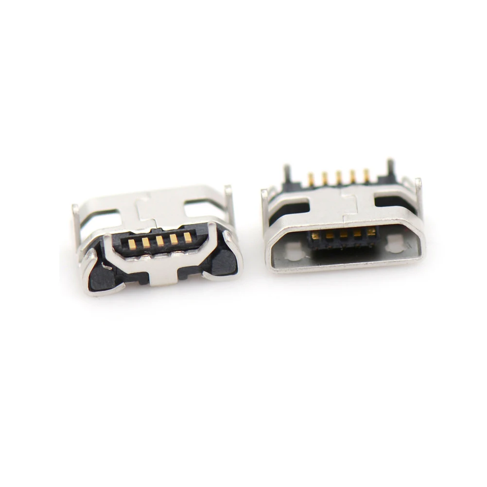 10 шт. 5-контактный разъем Micro USB Type B (гнездо) штепсельное гнездо SMT SMD 4-контактный