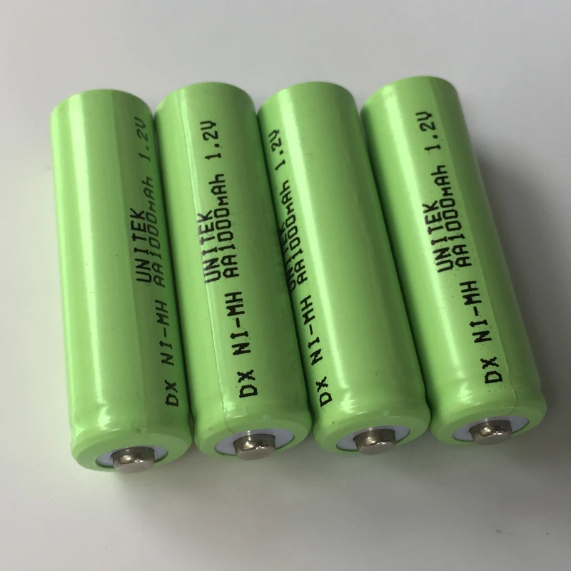 4 10 шт UNITEK 1 2 V AA Аккумуляторная батарея 1000mah 2A никель металлгидридная Топ для