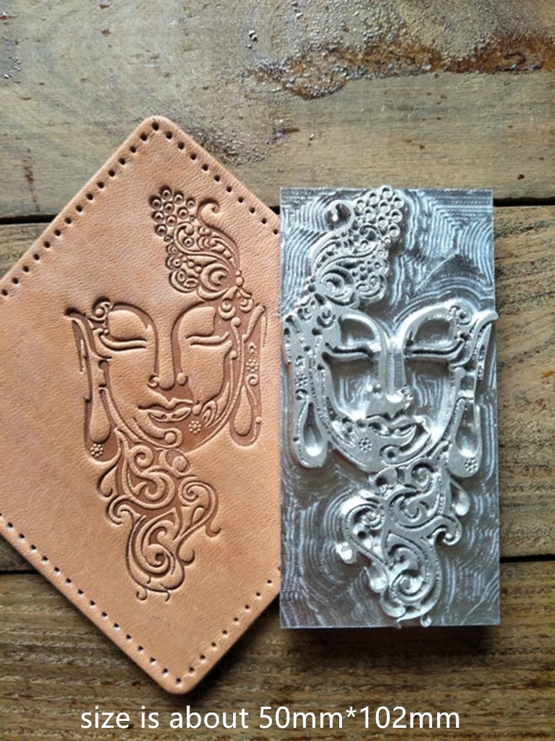 Buddha series pattern Hand-work unique design leather working tools carving punches stamp craft with too | Дом и сад