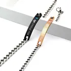 2019 подарок принц принцесса black rose золотыми стразами звено цепи Нержавеющаясталь парные браслеты Для женщин  мужчин че