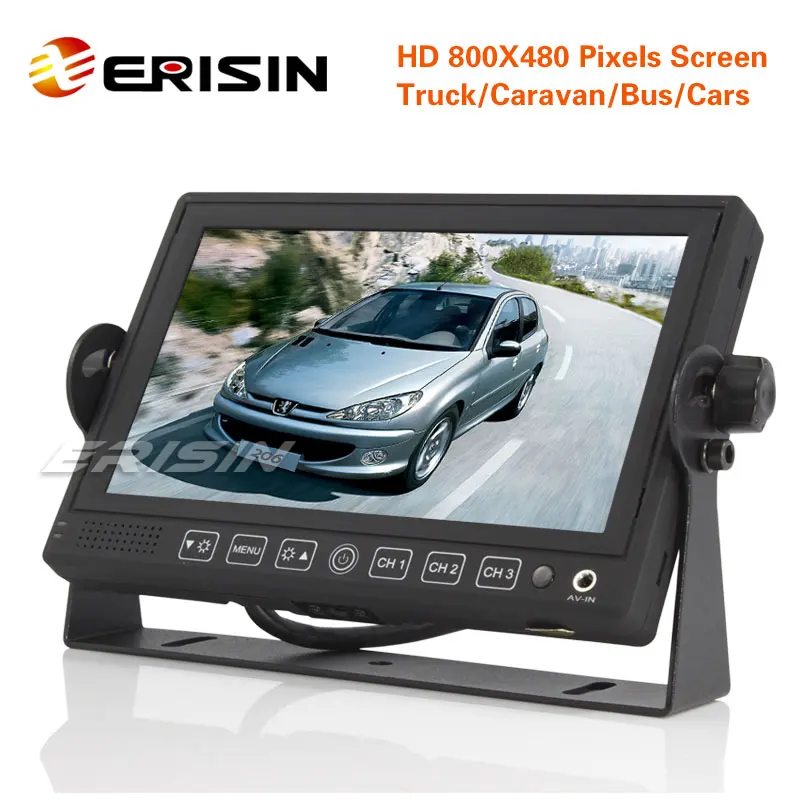 Erisin ES313 7 &quotцветной монитор 12V LCD HD 24V 4Pin CCD камера заднего хода для