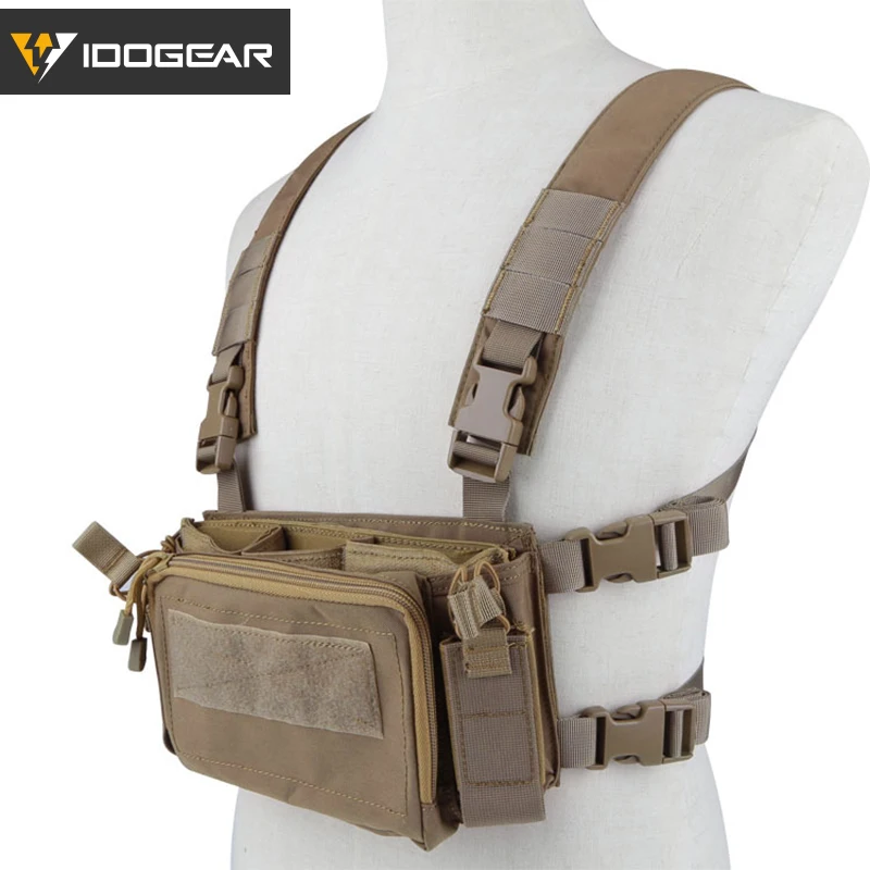 IDO gear модульная тактическая нагрудная установка Многофункциональный жилет Легкий с подсумок для страйкбола 3308