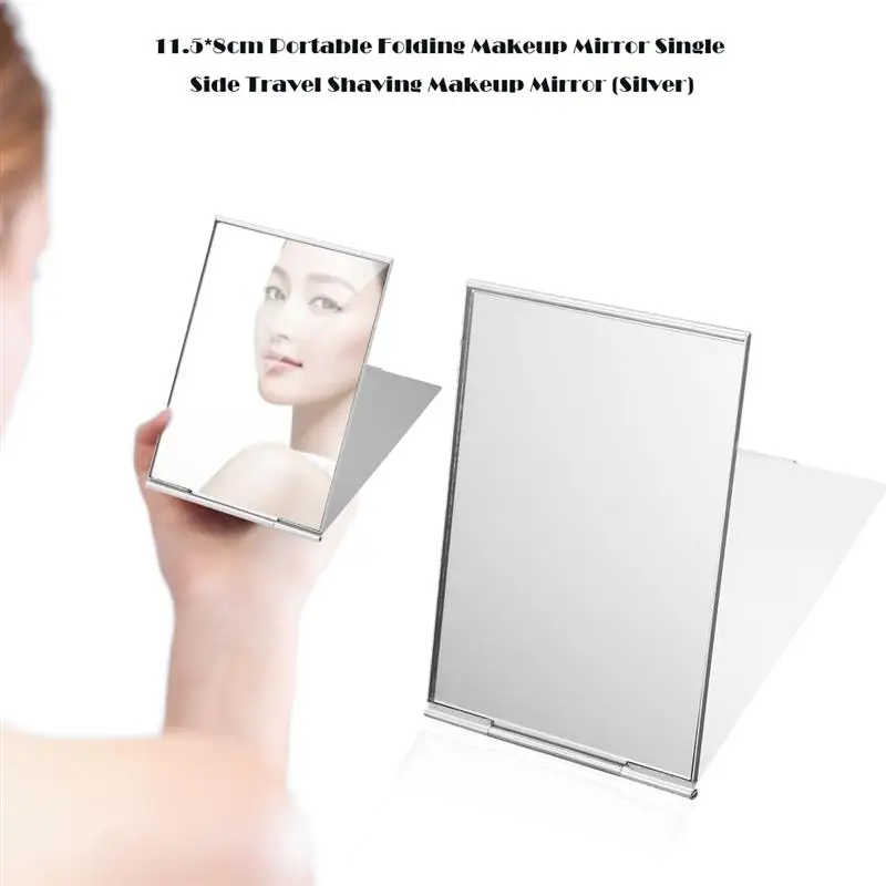 Fashion Compact Pocket Mirror Portable Folding Makeup Single Side Travel Shaving 11.5*8cm | Красота и здоровье