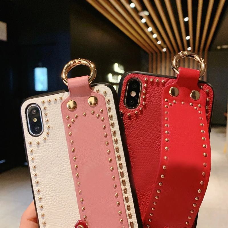 SYCASE модный портативный кожаный чехол для телефона samsung S8 S9 S10 Plus S10E, защитный чехол на запястье