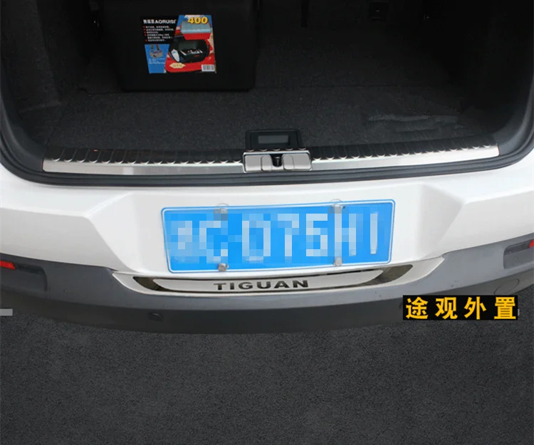 Нержавеющая сталь внешний Задний бампер протектор багажник порог защитная