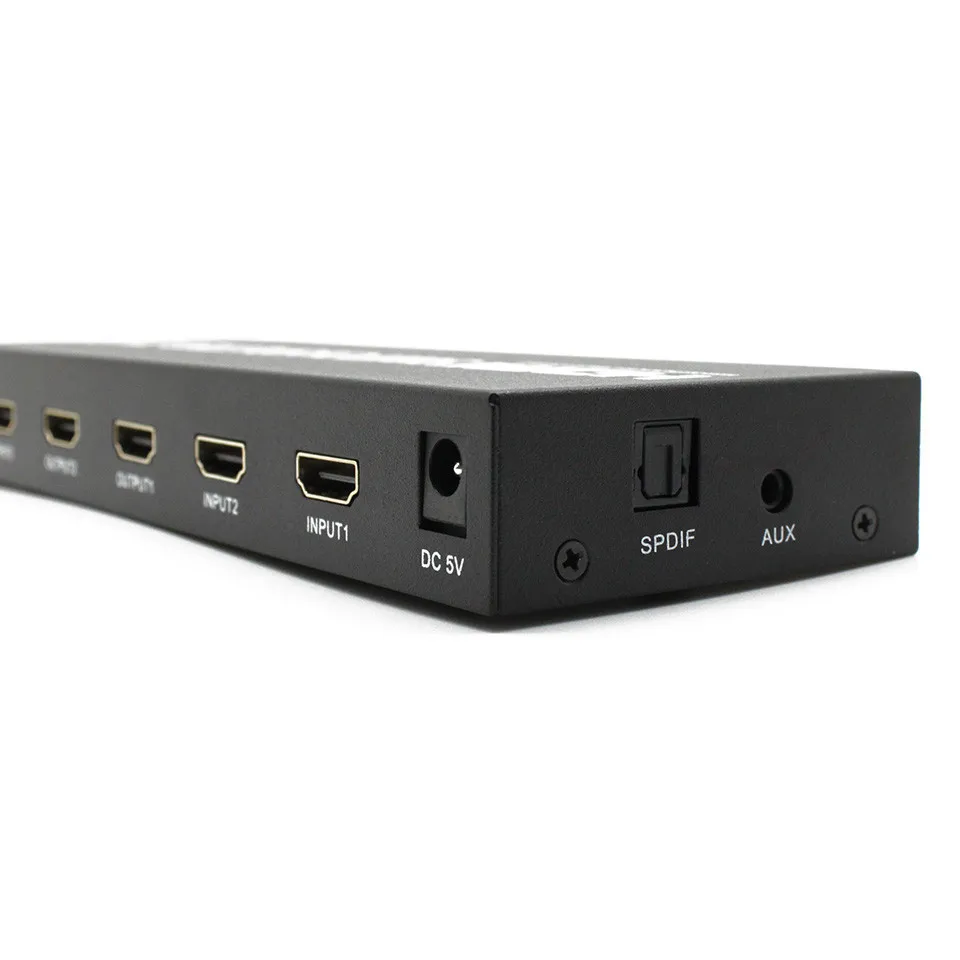Матричный HDMI переключатель сплиттер Поддержка 2 компьютеров Поделиться 4 HDMI устройства поддержка s HDMI 3D 1080 p 4 K x 2 K