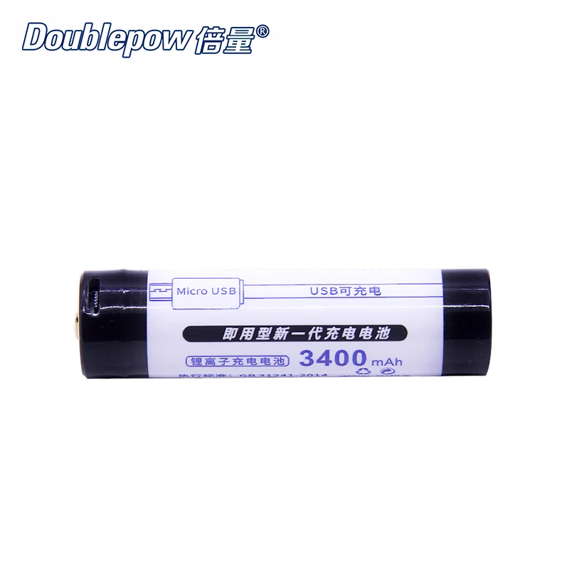 2 шт./лот Doublepow DP-USB18650-3400mAh 3 7 В литий-ионная аккумуляторная батарея в реальной