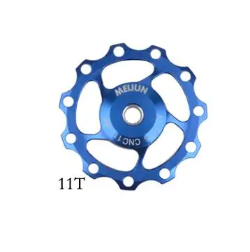 11T blue 2 шт. 11 зуб MTB горный велосипед задний переключатель Запчасти ЧПУ Алюминиевый сплав 11 Т 13 т направляющее колесо натяжной шкив Jockey колесо - Цвет: 11T blue