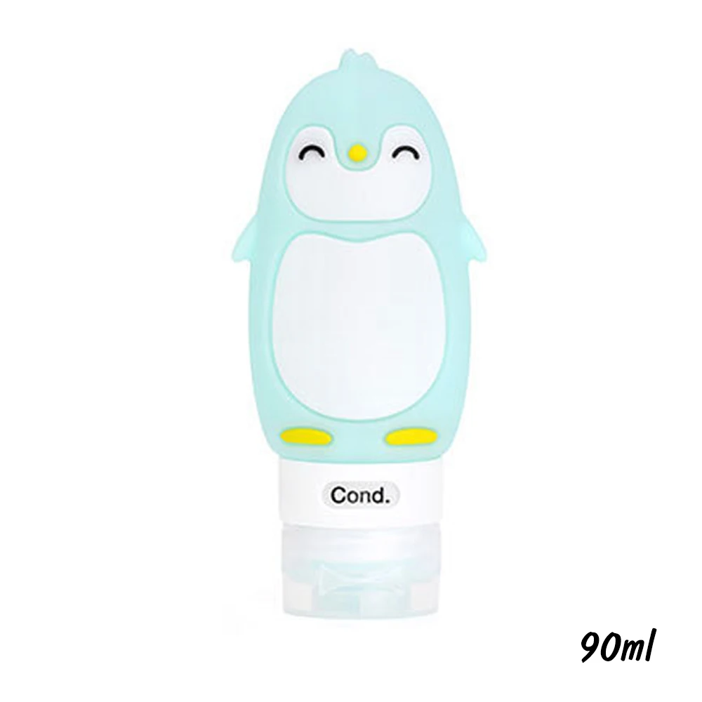 1PCs Hoomall Портативный Силиконовый Дорожный Чехол шампунь для геля и лосьона для душа Органайзер милый мультфильм многоразовый флакон 60 мл 80 мл 90 мл - Цвет: 1PCs