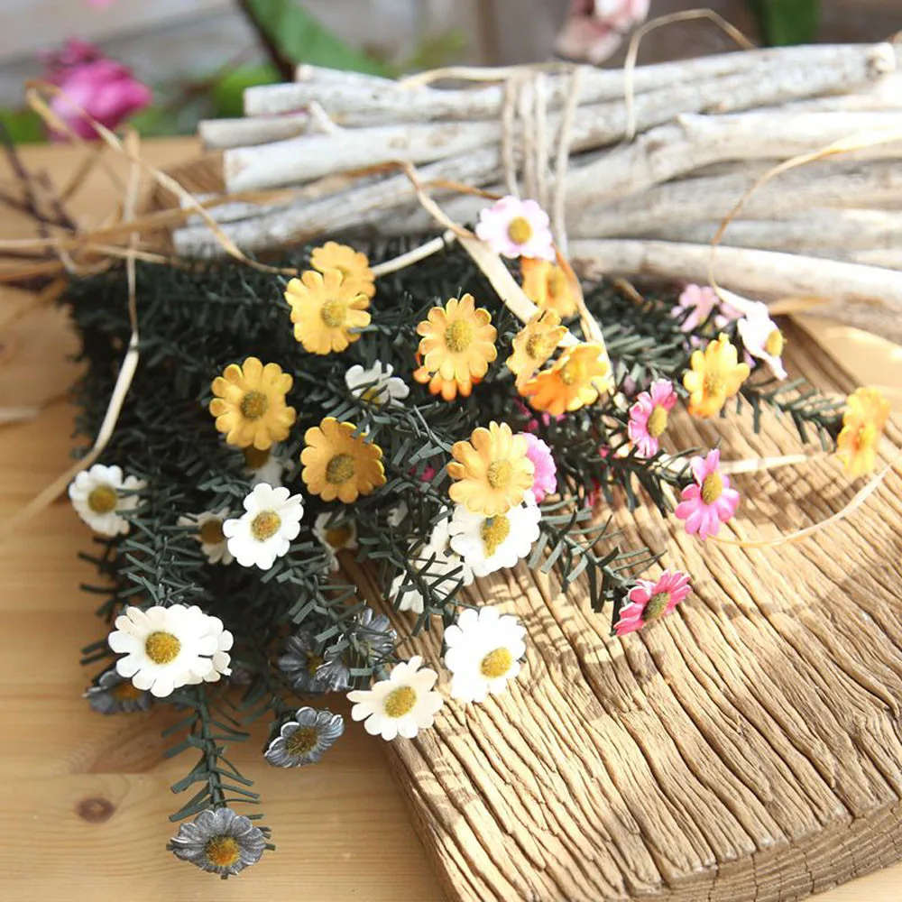 Искусственные шелковые искусственные цветы маленькая Маргаритка Свадебный