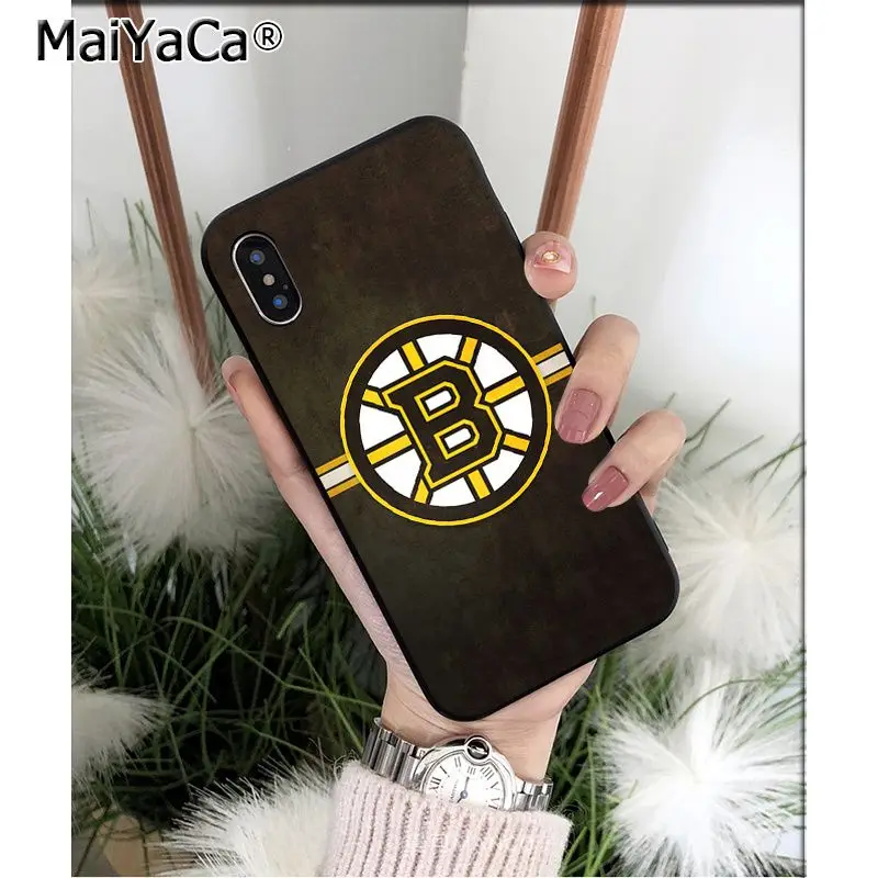 MaiYaCa Boston Bruins Силиконовый ТПУ мягкий черный чехол для телефона для iPhone 5 5Sx 6 7 7plus 8 8Plus X XS MAX XR