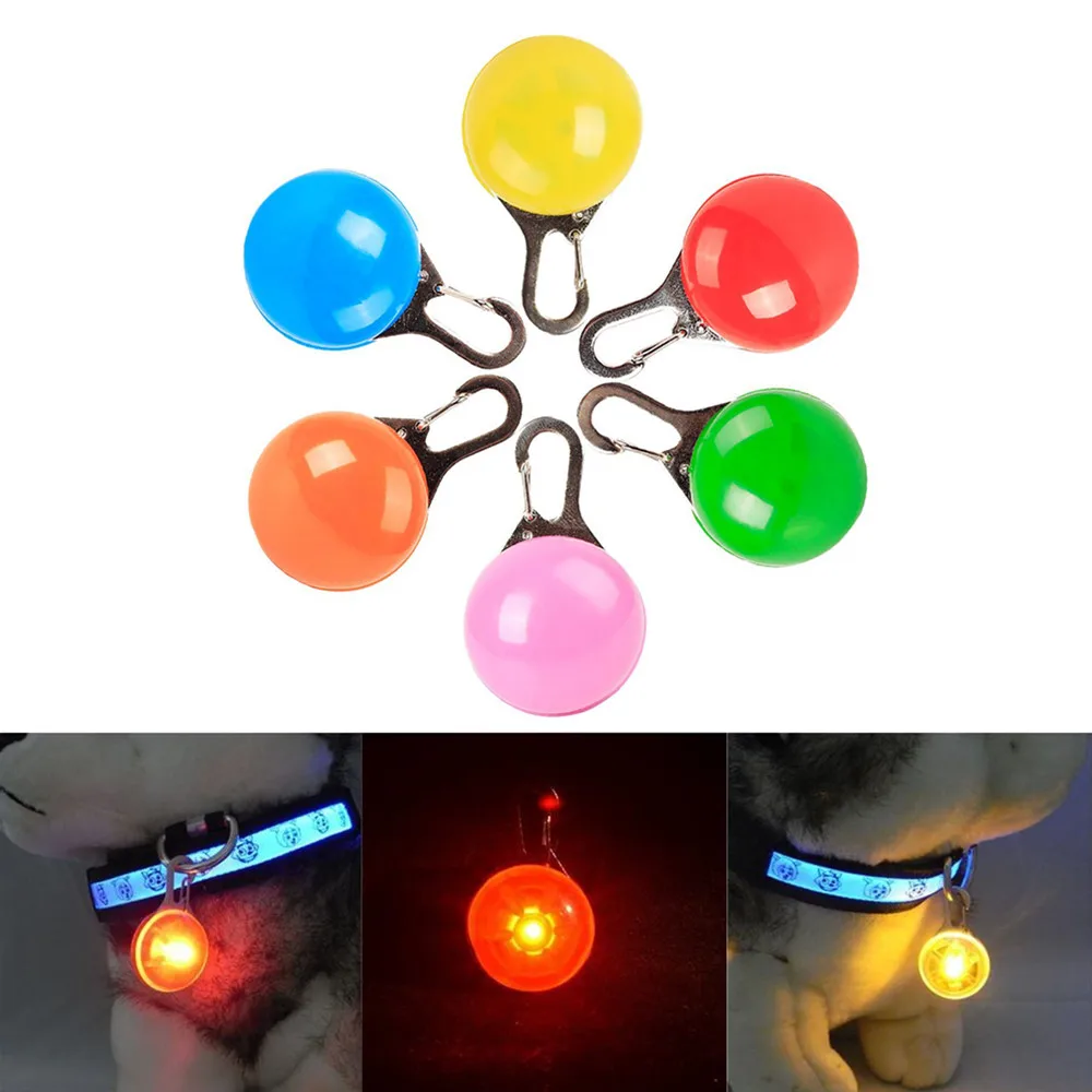 Кулон для питомца ночное освещение светодиодный фонарик светящийся ошейник