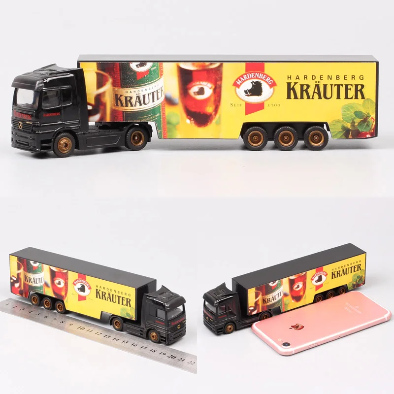 1/87 Scale Mini Small Germany Advertising AD Media container Cargo trailer tow Truck Diecasts& Toy Vehicles model Cars souvenir