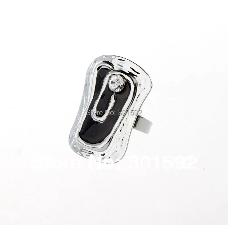 Высококачественные кольца на палец из сплава с эмалью и стразами модные