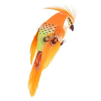 12pcs artificial foam feather bird decor for aquarium simulation parrot diy fish tank ornament home decor gift
