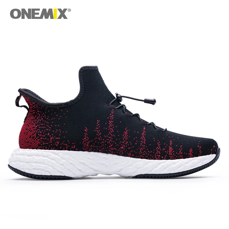 ONEMIX Energy Black Sports Men's Breathable Rebound Casual Light Mesh Outdoor Gym Cushion Running Shoes Walking Trainer Sneakers | Спорт и