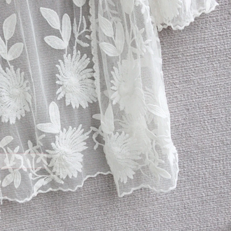 Lace Cardigan Crochet Floral Embroidery Blouse Kimono White Shirt Womens Tops And Blouses 2018 Hippie Boho Mesh |
