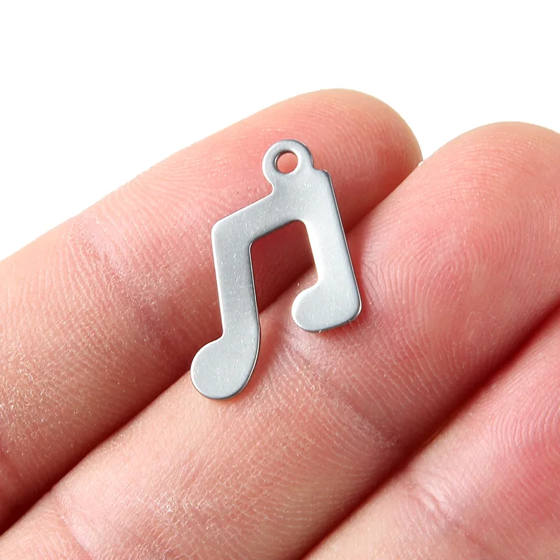 Semitree 10 шт. подвески из нержавеющей стали с музыкальными нотами для украшения