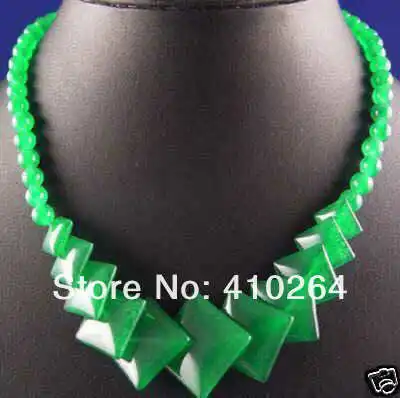 $ Wholesale_Jewelry_Wig Бесплатная Доставка Очаровательная! природный Зеленый Нефрит Бисер