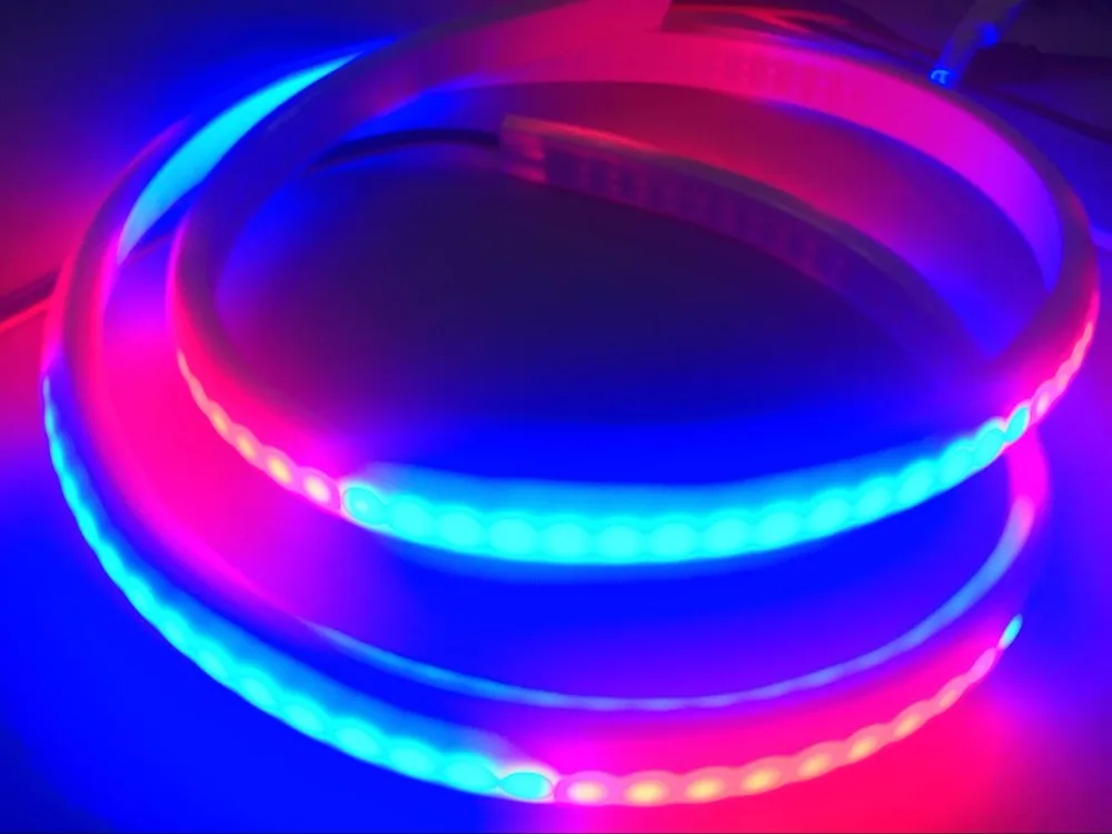2 м DC5V SK6812 144 пикс./м адресуемый светодиодный неоновый пиксельный свет RGB полный