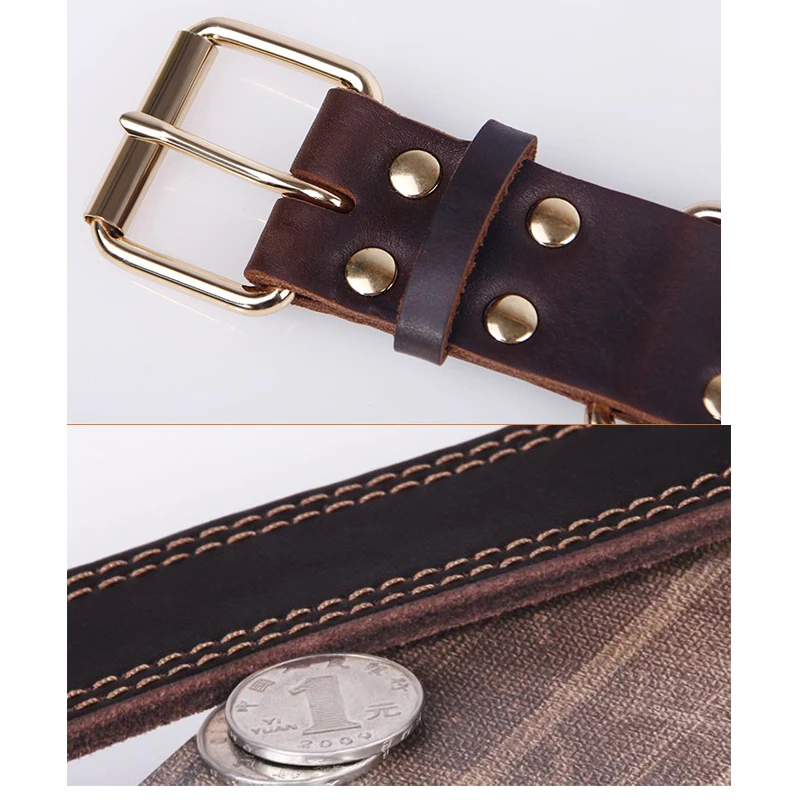 Прочные кожаные ошейники для домашних животных ожерелье из натуральной воловьей