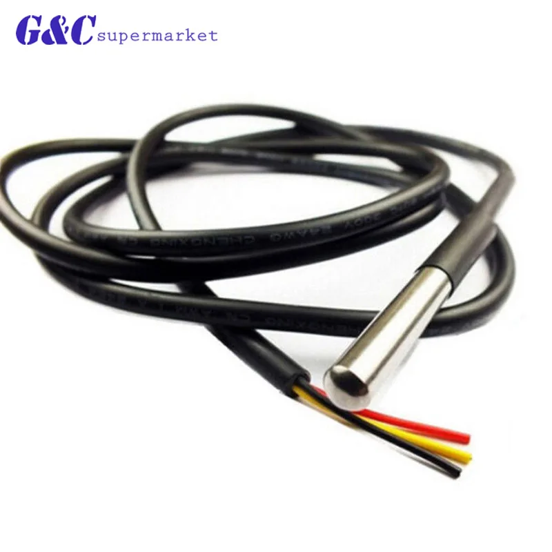 Водонепроницаемый датчик температуры DS1820 с посылка из нержавеющей стали DS18b20 18B20