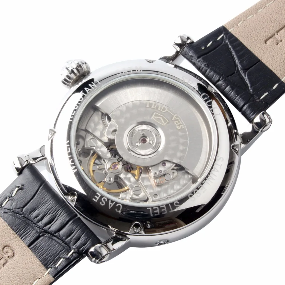 Автоматический мужской механический хронограф с календарем датой скелетом