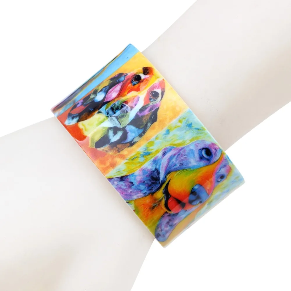 Широкие легкие браслеты WEVENI с изображением Басса хауда для женщин новые модные