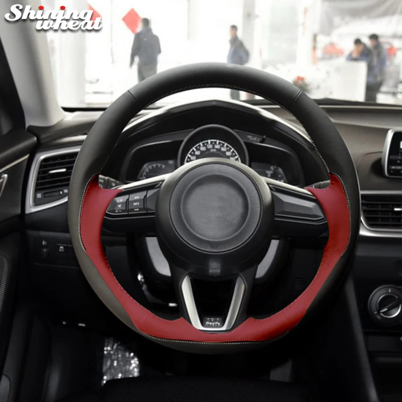 

BANNIS прошитый вручную чехол на руль для Mazda 3 CX-5 2017 Mazda CX-9 2016 2017