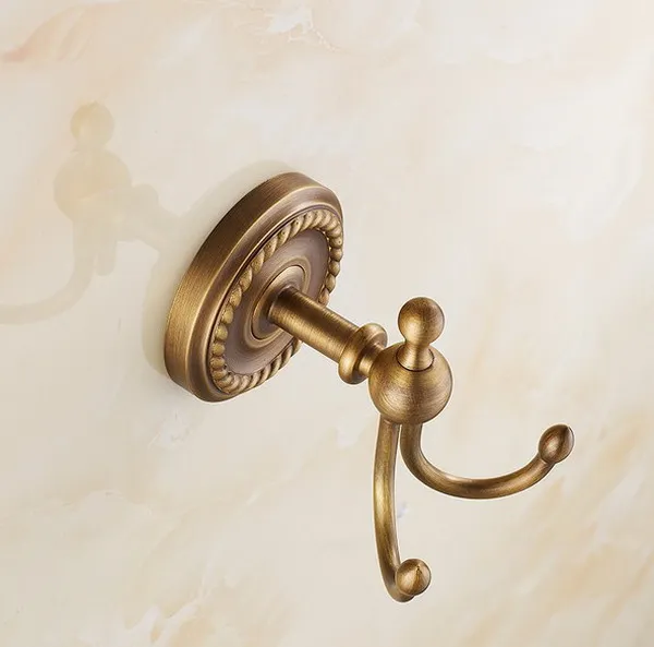 Настенный винтажный Ретро Антикварный латунный крючок для полотенец ванной