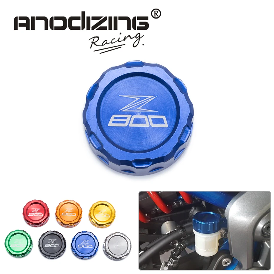 

Motorcycle CNC Aluminum Rear Brake Fluid Reservoir Cover Cap For Kawasaki Z800 Z 800 with z800 logo