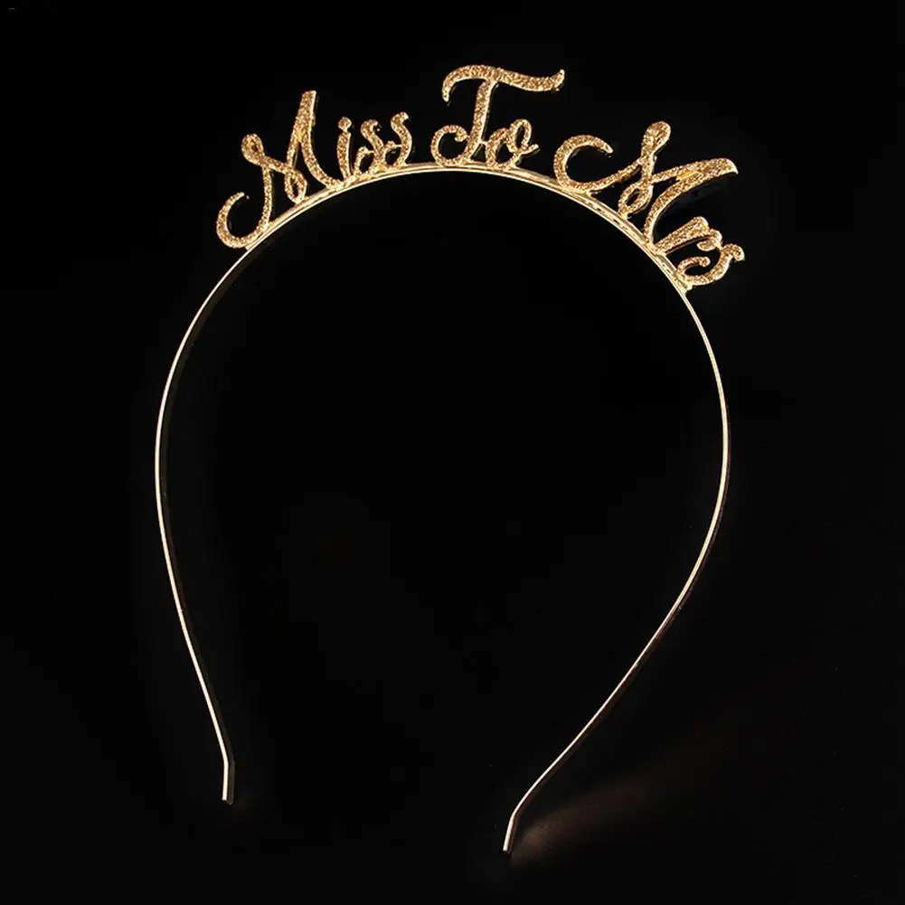 Свадебный Декор Аксессуары для волос Золотая мисс-миссис девичник девичвечерние