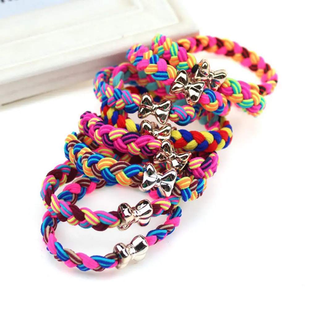 10 шт./лот Женская ультраэластичная повязка на голову плетеная резинка для волос