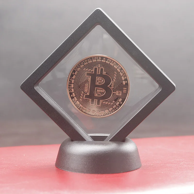 Bitcoins Casascius Bit монета BTC с Чехол подарок физический Металл под старину имитация арт-коллекция монет BTC 1 шт - Цвет: VP-001-03