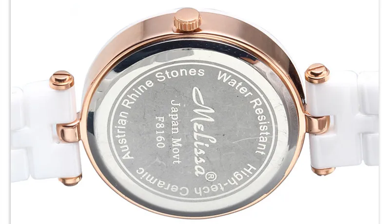 Часы женские керамические с браслетом и кристаллами F8160|montre brand|montre fashionmontre femme |