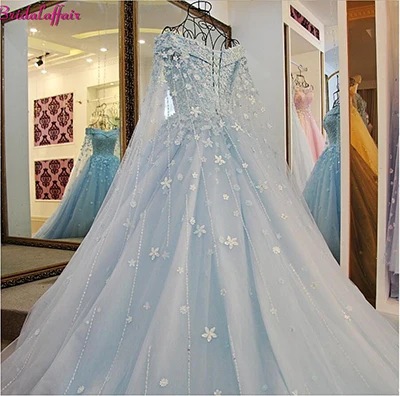 same photo Bridalaffairроскошные Свадебные платья Vsetido De Novia с шалью накидка Кристаллы Кружева Бисероплетение Аппликации Королевский поезд Свадебные платья - Цвет: same photo