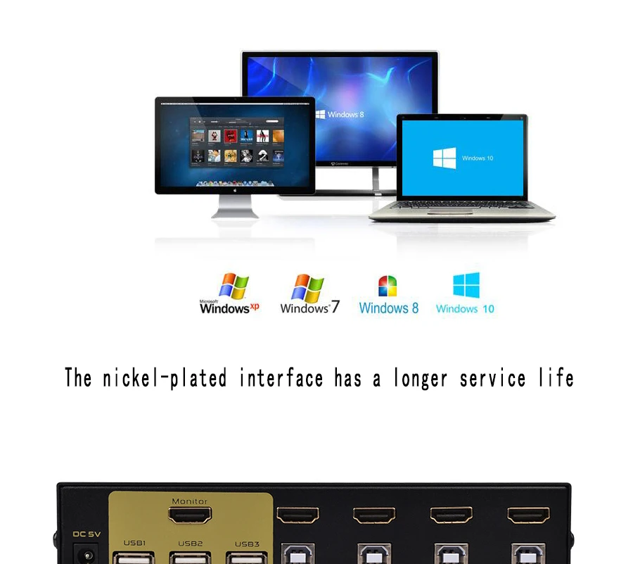 4 порта hdmi kvm переключатель USB Авто hd HDMI 4 в 1out переключатель монитор клавиатура мышь sharer с блоком питания отправка кабелей FJ-401HUA