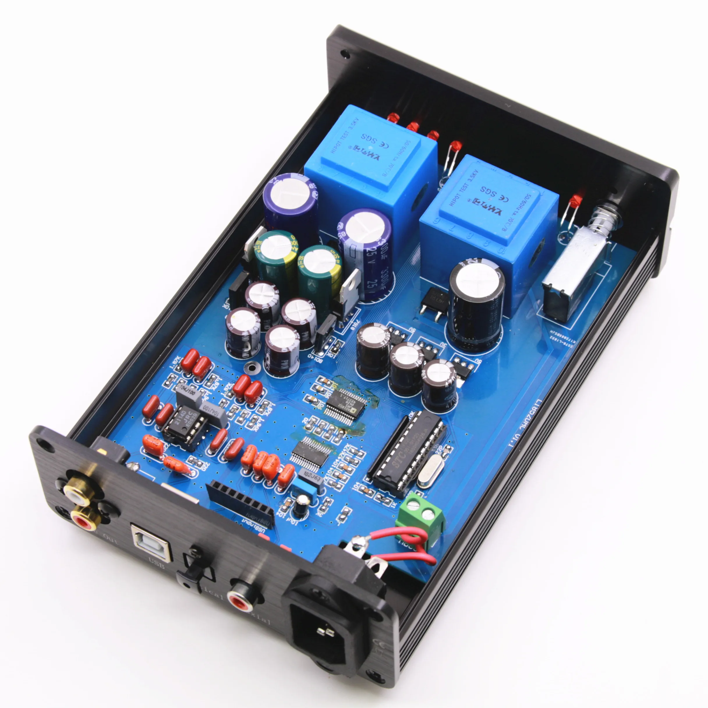 Декодер AD1852 24bit 192k с мягким управлением декодер HiFiDAC коаксиальный оптоволоконный
