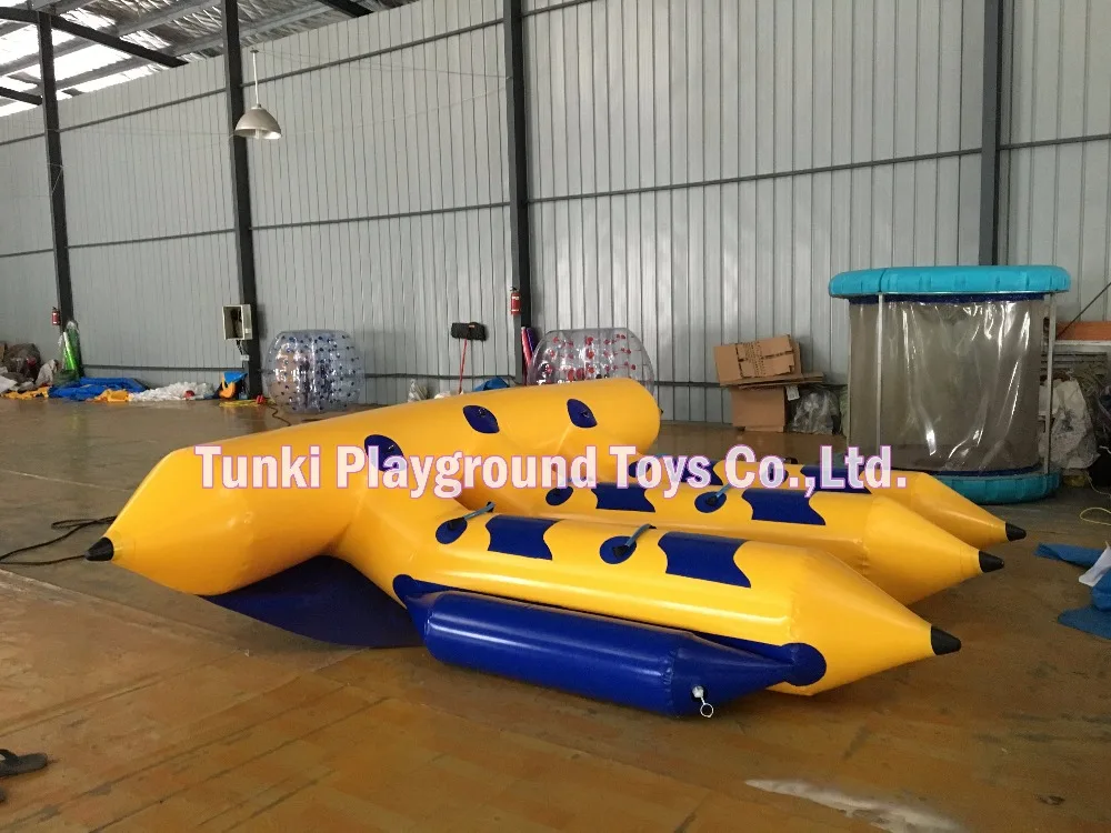 Надувные водные игры flyfish банан лодка, 0,9 мм ПВХ hypalon от Платона.(DHL, FedEx)+ Бесплатный вентилятор(CE/UL