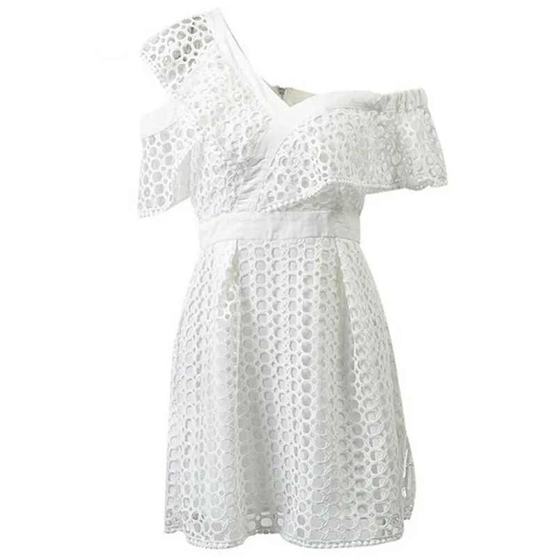 Мода 2019 г. для женщин Лето Boho выдалбливают одно плечо высота талии тонкий мини