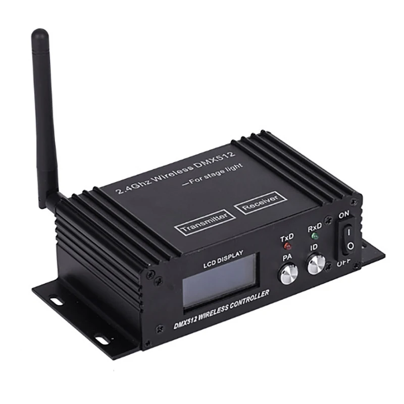 

2,4G DMX 512 беспроводной Contoller Стандартный DMX приемопередатчик сигнала приемник 400 м WiFi расстояние для сценического Света DJ лампа Клубные огни